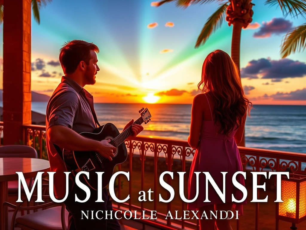 At the back rail I'm watching the green flash at sunset listening to my Favorite Musician